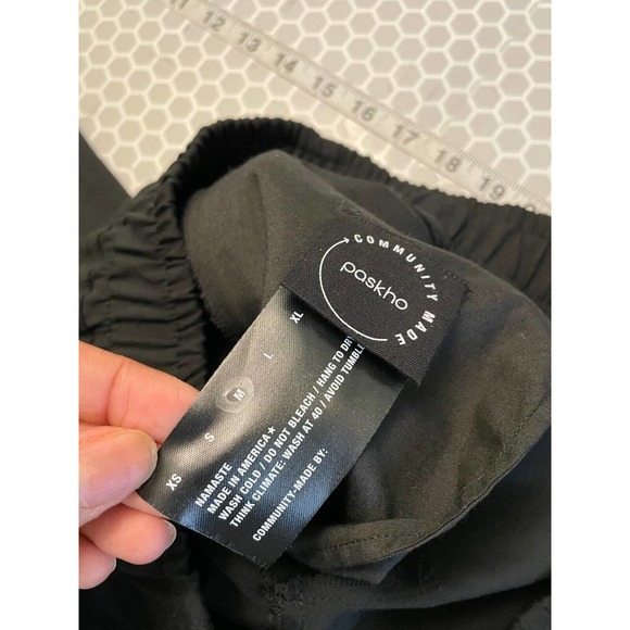 Paskho Pants Womens M Elastic Waist Athleisure Nylon Stretch Mid Rise Straight - Picture 3 of 7